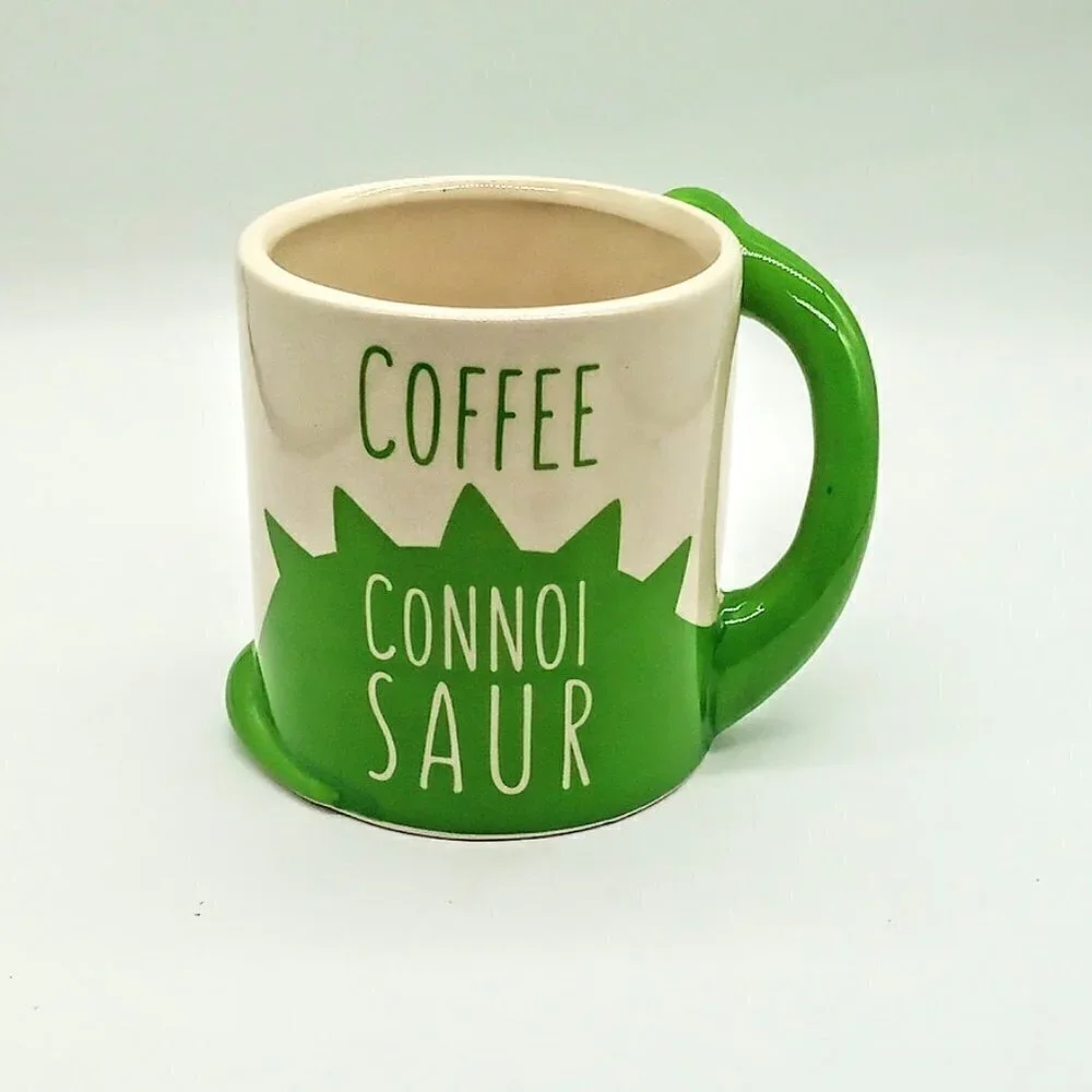 BigMouth Coffee Dinosaur Connoi-Saur Green Ceramic Mug - Picture 2 of 7
